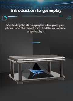 GROIC 3D Holographic Display Stands,Projector Mobile Smartphone Hologram Bracket,360° Images Holographic Display Stands Projector,for Ad Display/Cartoon Interaction/Entertainment/Gift,Developmental Toys  - Image 3