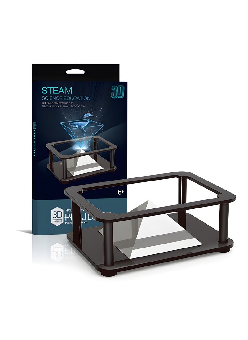 GROIC - 3D Holographic Display Stands,Projector Mobile Smartphone Hologram Bracket,360° Images Holographic Display Stands Projector,for Ad Display/Cartoon Interaction/Entertainment/Gift,Developmental Toys - Image 1