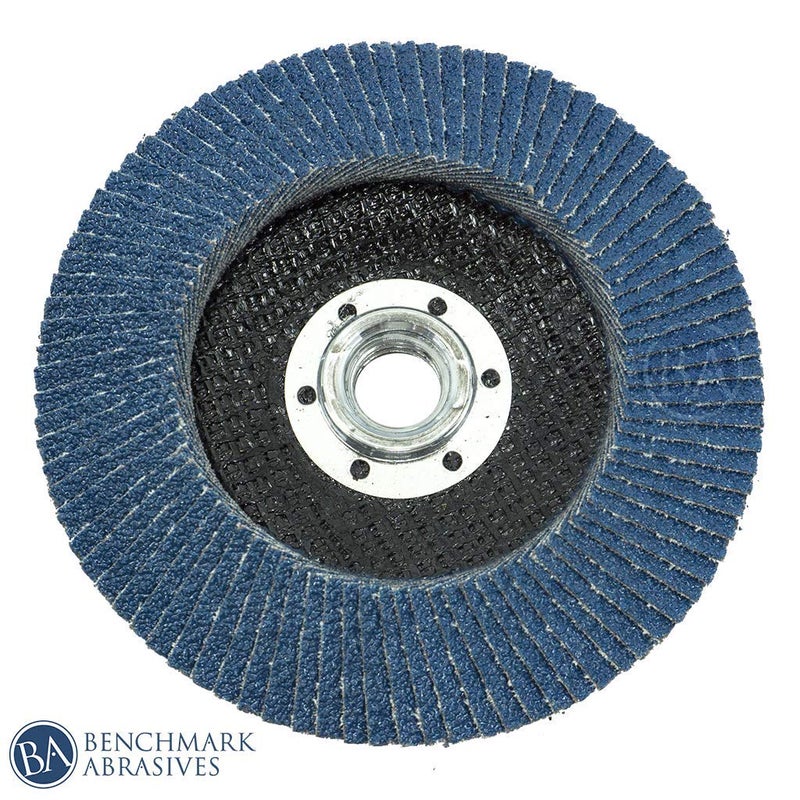 Benchmark Abrasives 4.5" x 5/8"-11 Premium High Density Jumbo Zirconia Type 29 Flap Discs 4 1/2 for Angle Grinder, Sanding Discs, Finishing - Grinding Wheels 4 1/2 Inch (10 Pack) - 60 Grit - Image 3