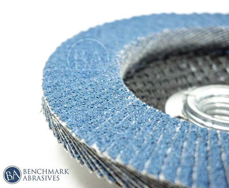 Benchmark Abrasives 4.5" x 5/8"-11 Premium High Density Jumbo Zirconia Type 29 Flap Discs 4 1/2 for Angle Grinder, Sanding Discs, Finishing - Grinding Wheels 4 1/2 Inch (10 Pack) - 60 Grit - Image 1