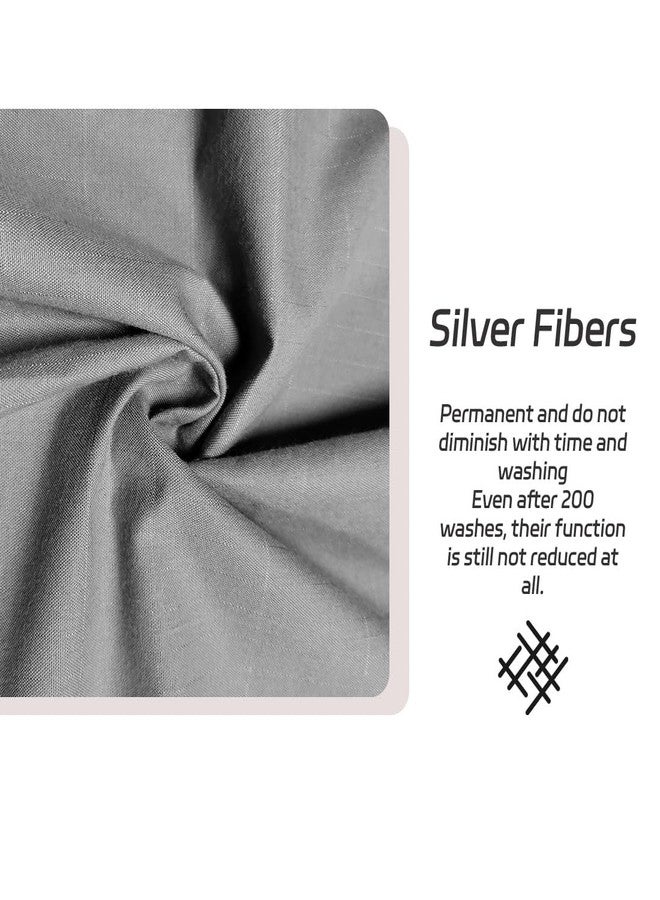 LAXVAPIU Grounding Pillowcase Earth Connected Sliver Fiber Pillow Case King Bedding with 15ft Cord (Grey，20x36 Inch) - Image 3