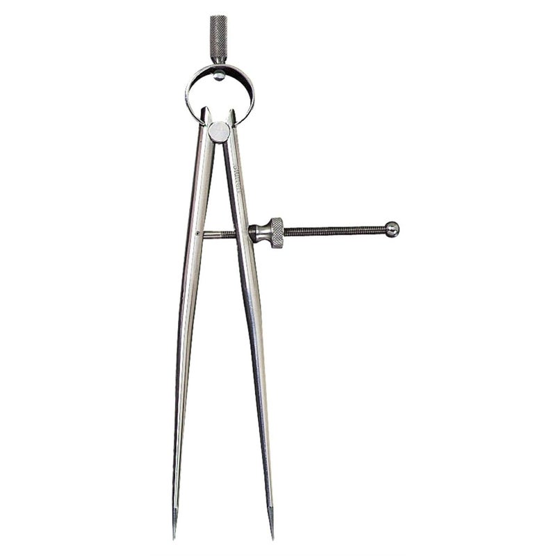 Toolmakers Spring-Type Caliper and Divider with Bow Spring and Hardened Fulcrum Stud - 6" Size and Capacity, Spring Joint Type - 277-6