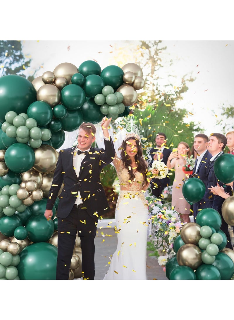 Generic - Dark Green Balloon Arch Kit,126Pcs Green Gold Balloon Arch Garland Kit with Sage Green Balloons Gold Party Balloons for Birthday Party Decoration,Baby Shower Decorations,Jungle Safari Party Decoration - Image 1