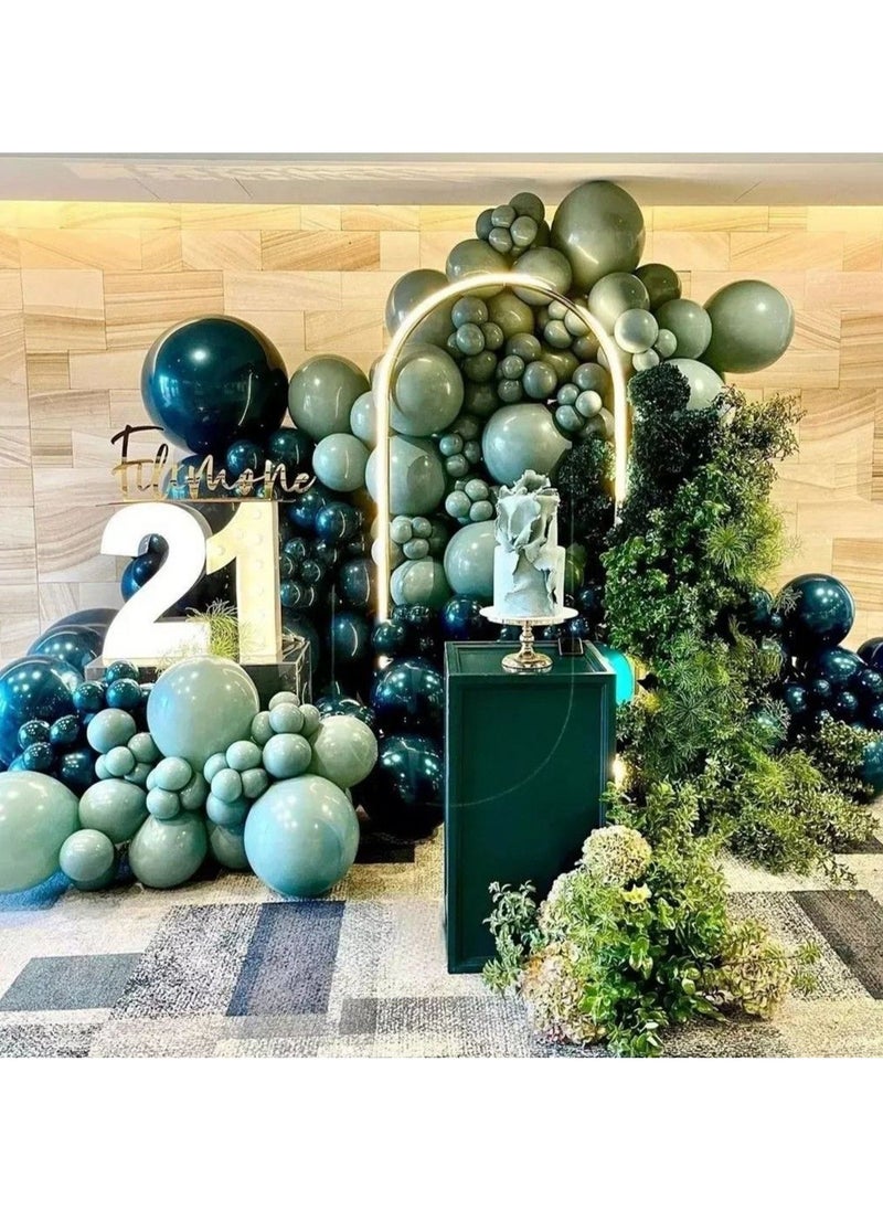 Generic - Dark Green Balloon Arch Kit,126Pcs Green Gold Balloon Arch Garland Kit with Sage Green Balloons Gold Party Balloons for Birthday Party Decoration,Baby Shower Decorations,Jungle Safari Party Decoration - Image 1