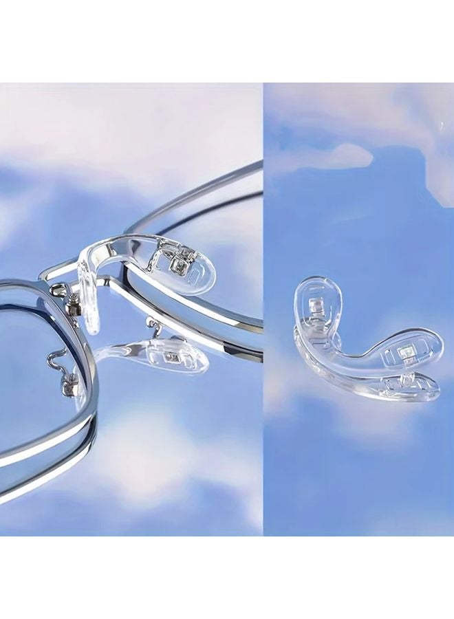 5 قطع وسادات أنف على شكل حرف U للنظارات تقلل الضغط تناسب معظم النظارات بتصميم شفاف - Image 3