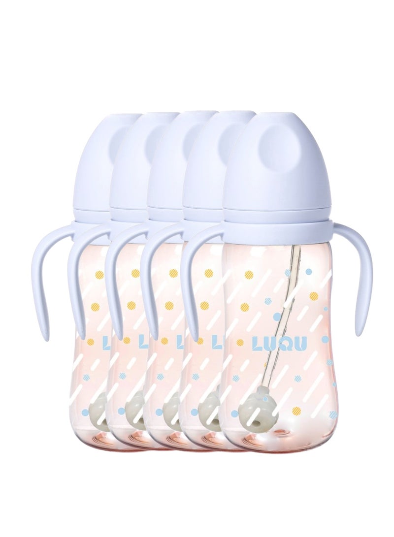 لوكو زجاجة رضاعة PPSU مع مقبض 300 مل أزرق - 5 قطعة - Image 1