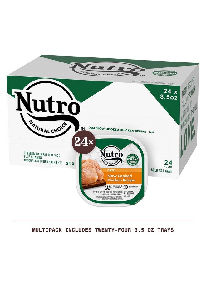 نوترو طعام كلاب NUTRO Adult الطبيعي الخالي من الحبوب، وصفة باتيه الدجاج المطبوخ ببطء، 3.5 أونصة (عبوة من 24 قطعة) - Image 2