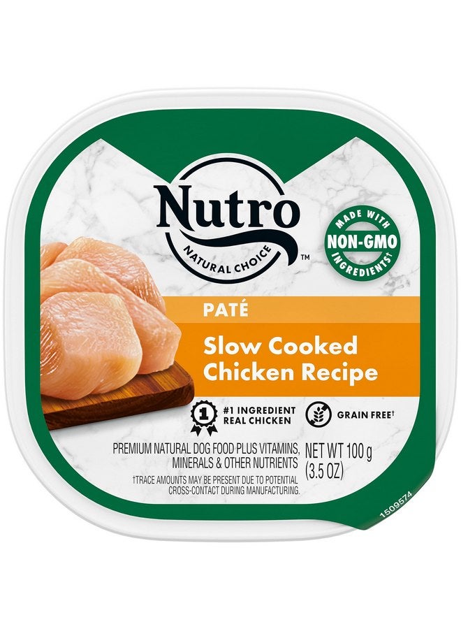 نوترو طعام كلاب NUTRO Adult الطبيعي الخالي من الحبوب، وصفة باتيه الدجاج المطبوخ ببطء، 3.5 أونصة (عبوة من 24 قطعة) - Image 1