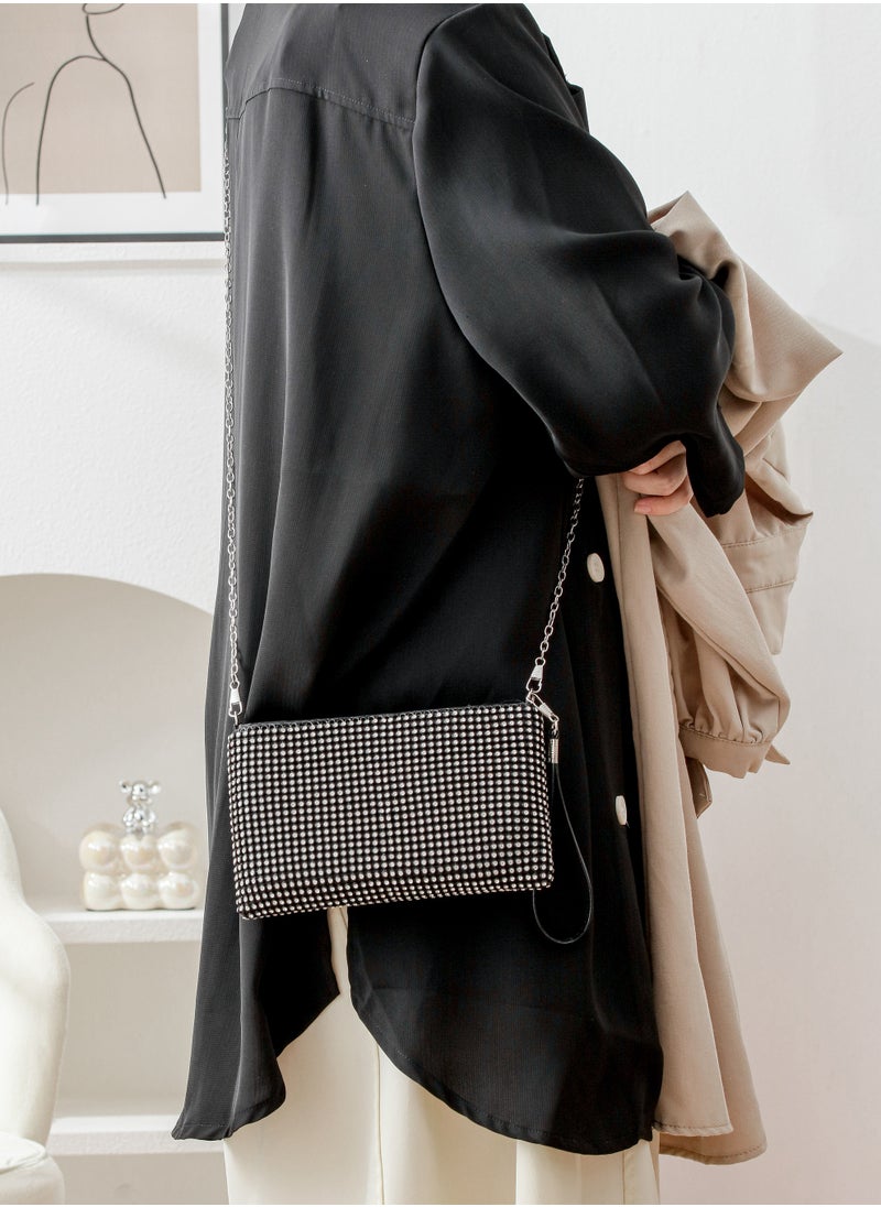 Generic - Women's Handmade Rhinestone Clutch Evening Bag Purse Suitable for Party Prom Wedding - Image 1
