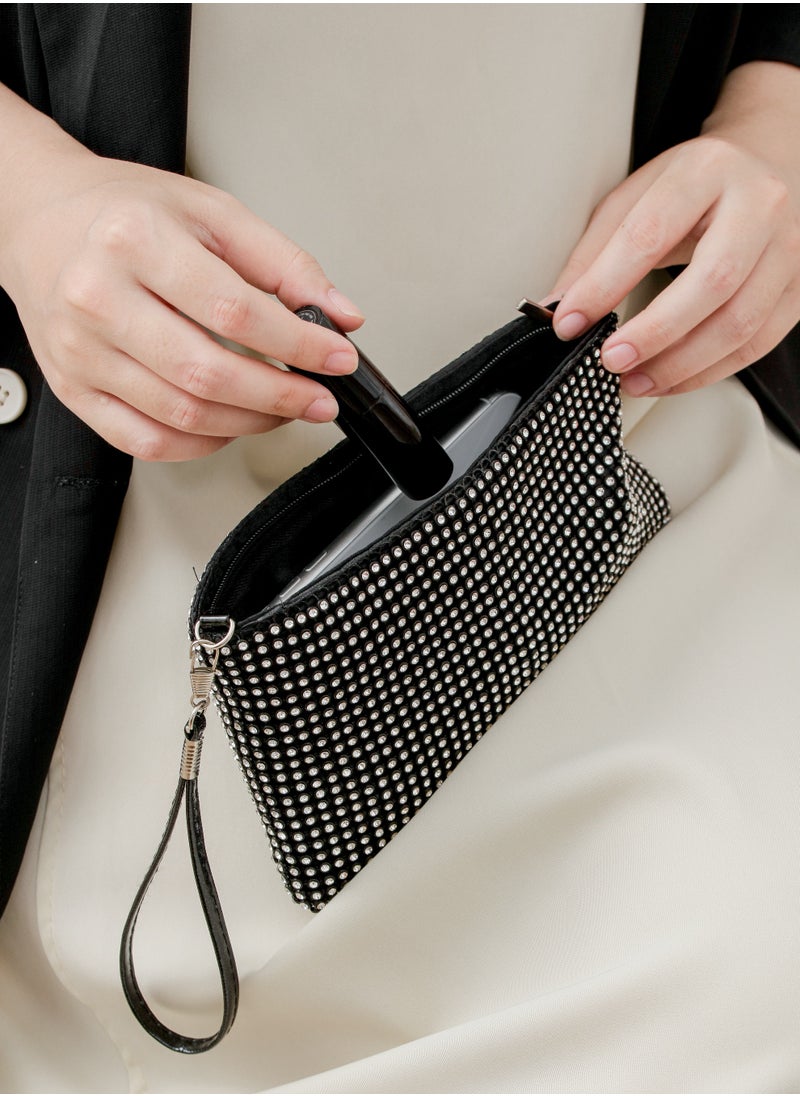 Generic - Women's Handmade Rhinestone Clutch Evening Bag Purse Suitable for Party Prom Wedding - Image 1