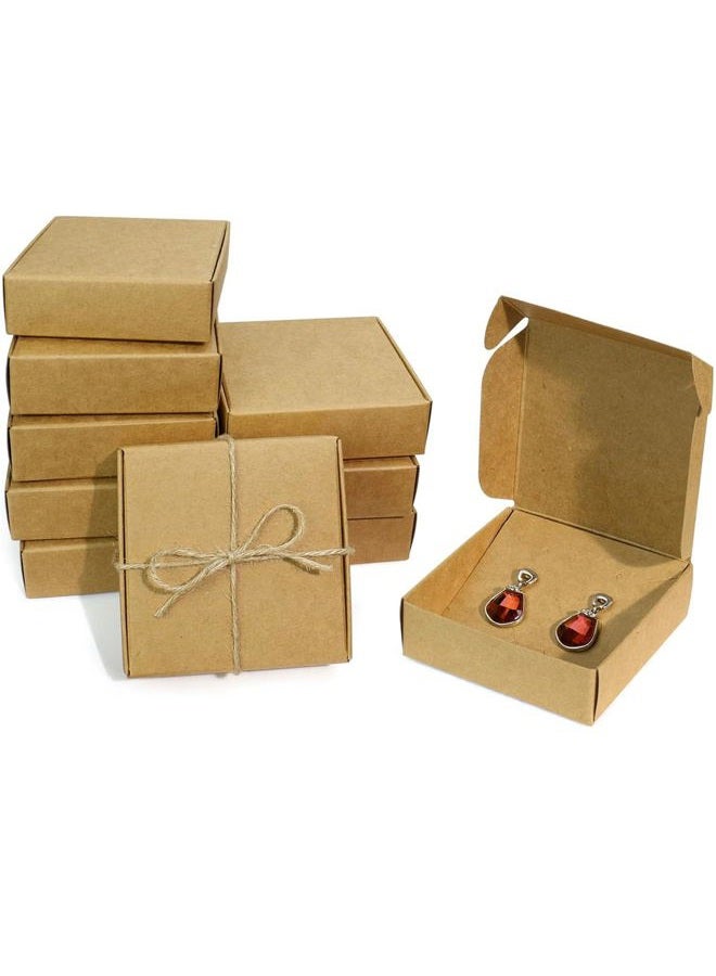 KMEOSCH Jewelry Gift Boxes Bulk 20Pcs, Kraft Paper Gifts Wrapping Box 3.15x3.15x2.5 inches Small Multi-purpose Accessories Packaging gift boxes for Professional DIY Handmade Earrings Necklaces - Image 1