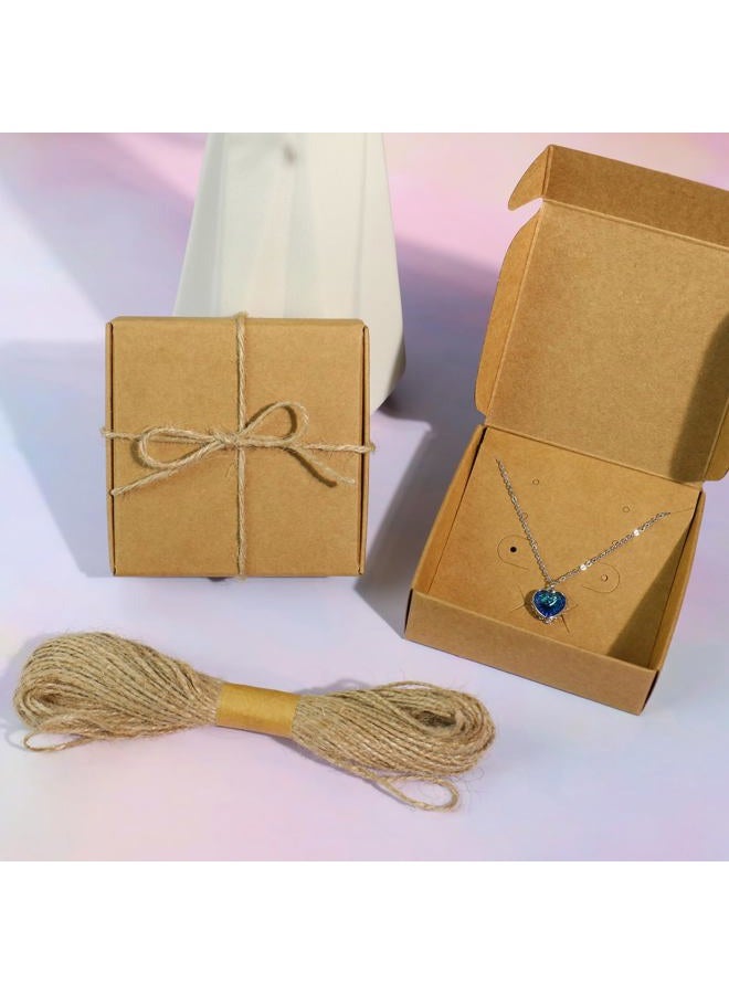 KMEOSCH Jewelry Gift Boxes Bulk 20Pcs, Kraft Paper Gifts Wrapping Box 3.15x3.15x2.5 inches Small Multi-purpose Accessories Packaging gift boxes for Professional DIY Handmade Earrings Necklaces - Image 4