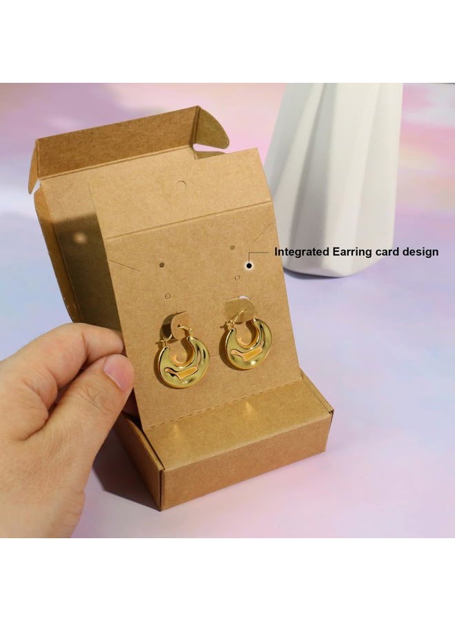 KMEOSCH Jewelry Gift Boxes Bulk 20Pcs, Kraft Paper Gifts Wrapping Box 3.15x3.15x2.5 inches Small Multi-purpose Accessories Packaging gift boxes for Professional DIY Handmade Earrings Necklaces - Image 2