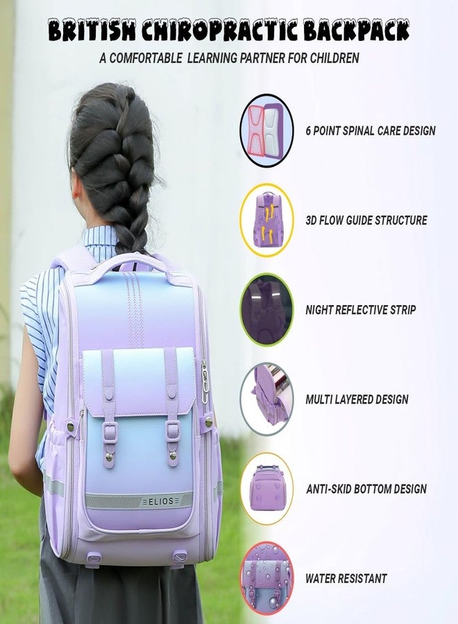 Elios 15" British Design Kids School Backpack for Boys & Girls | Ages 6-10 Years, Class 2-5 | Reflective, Spinal Care, Functional Storage | Birthday & Rakhi Gift - Image 2