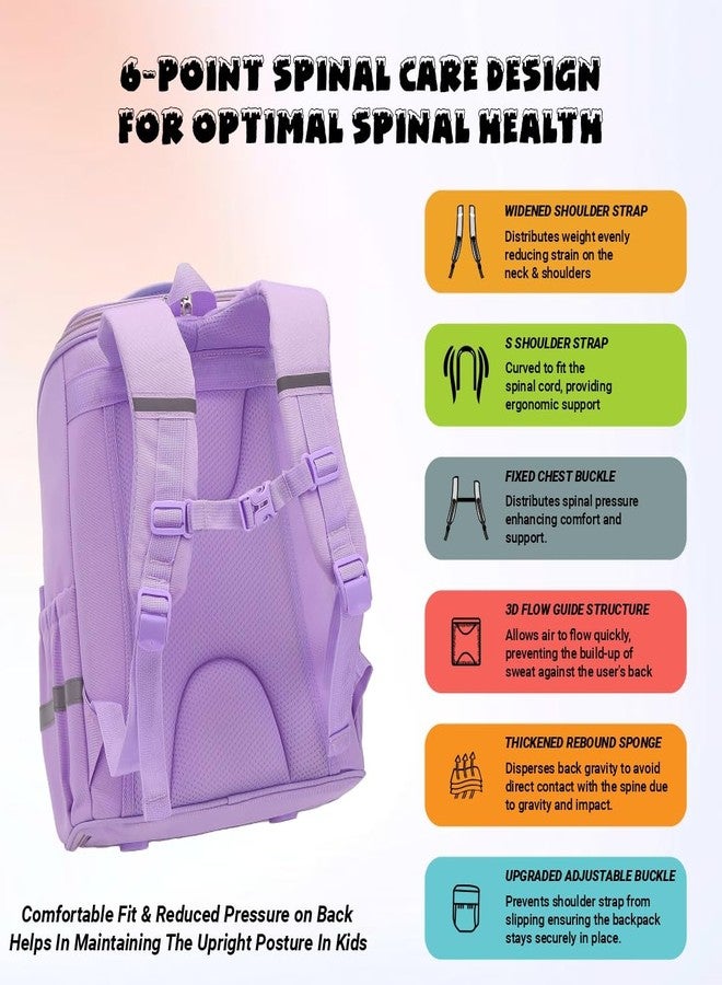 Elios 15" British Design Kids School Backpack for Boys & Girls | Ages 6-10 Years, Class 2-5 | Reflective, Spinal Care, Functional Storage | Birthday & Rakhi Gift - Image 3