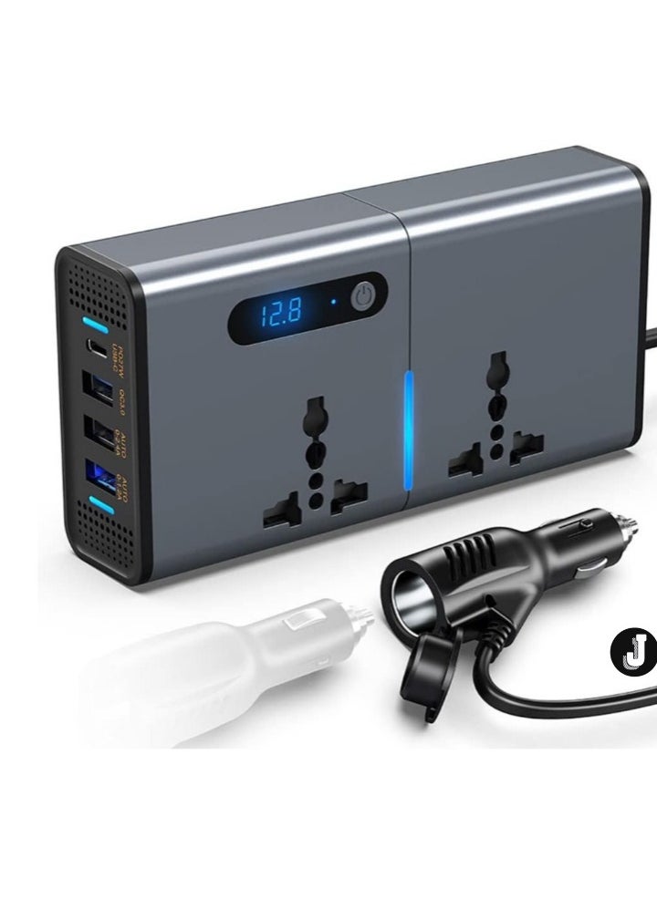 JAJEEK "New 200W DC/AC Inverter with USB & Type-C Ports – Power Up On the Go"  - Image 1
