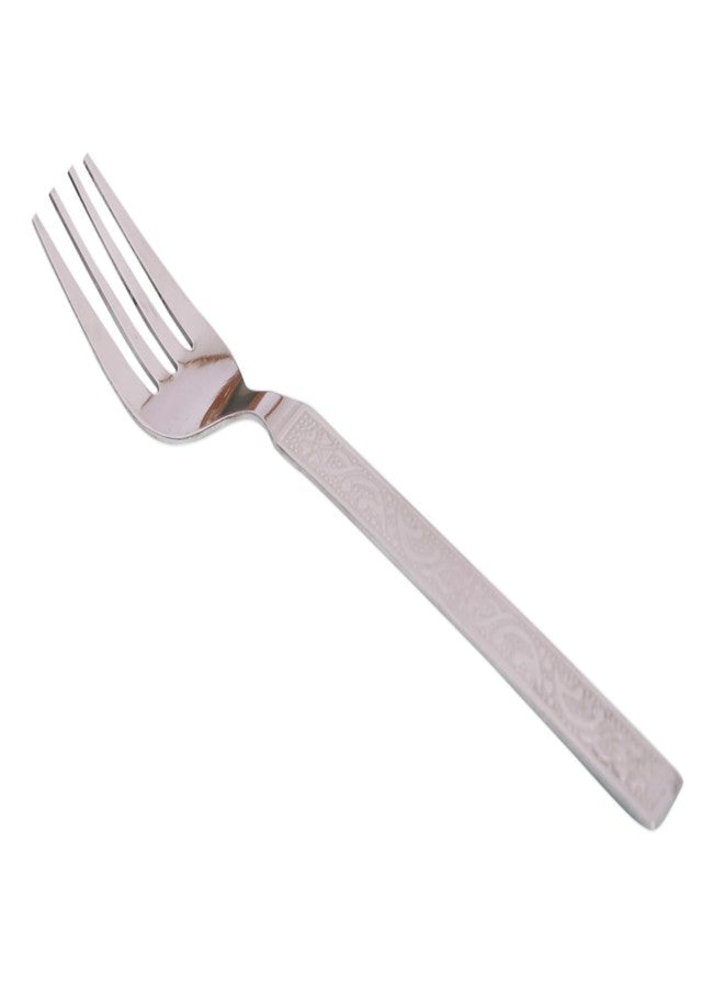 Dev Industries 6 Pieces Stainless Steel Table Forks Set for Home & Kitchen, Fruit Fork, Dining Table, Shiny and Sturdy Handle Big Fork 16.5 cm, Silver (22 Gauge) - Image 3