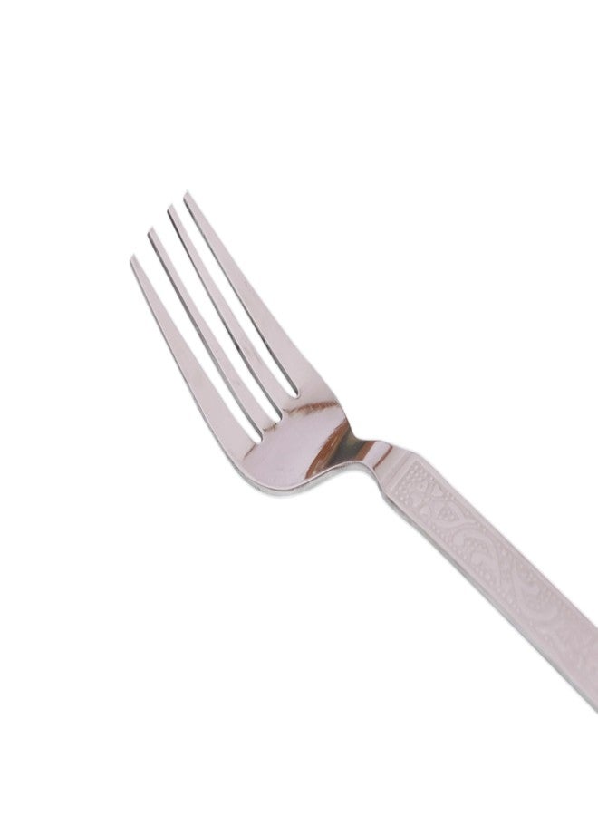 Dev Industries 6 Pieces Stainless Steel Table Forks Set for Home & Kitchen, Fruit Fork, Dining Table, Shiny and Sturdy Handle Big Fork 16.5 cm, Silver (22 Gauge) - Image 2