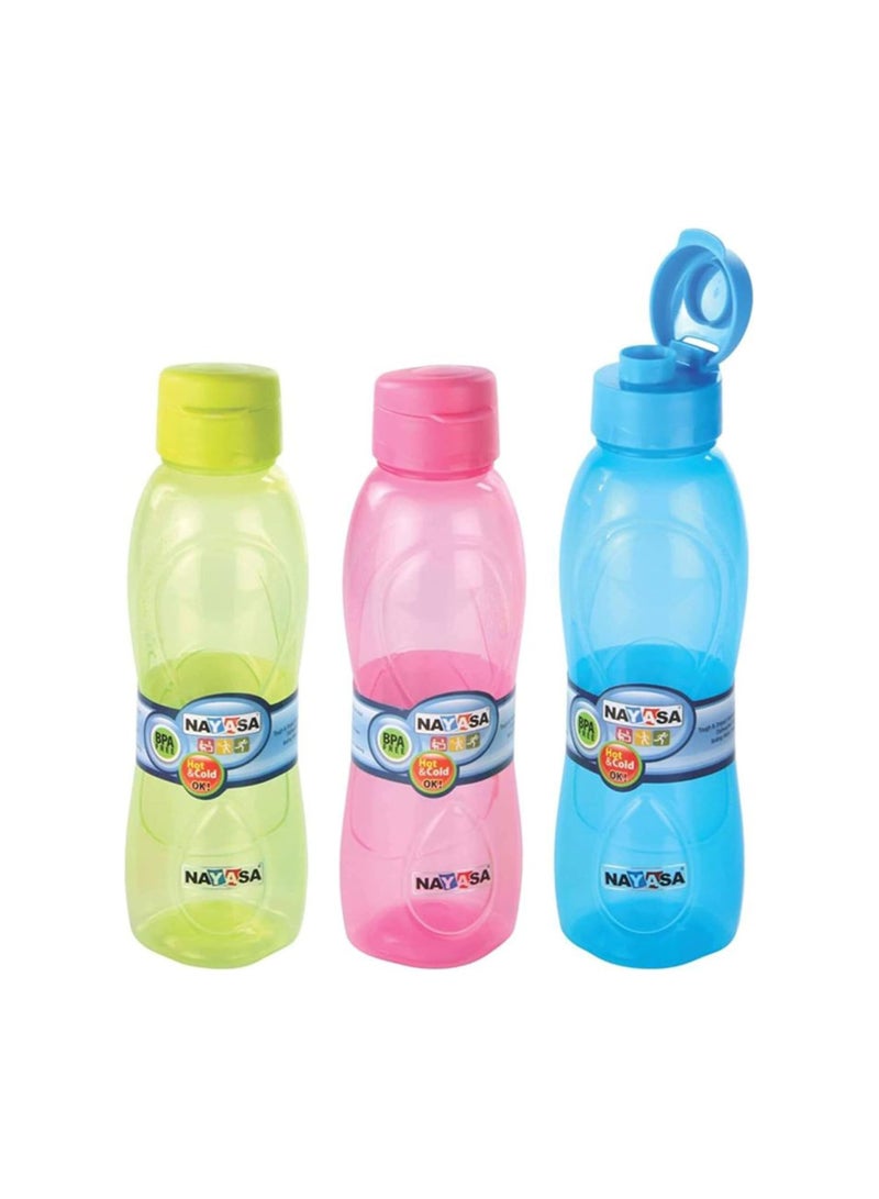 NAYASA Sets of 3 1L Jolly Multi colors Water Bottles  - Image 4