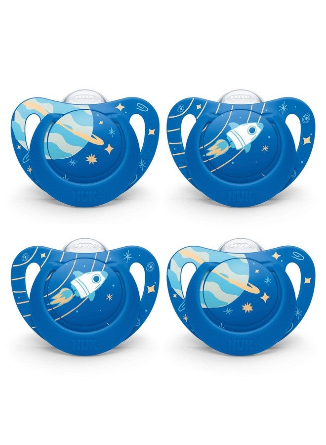 Nuk Orthodontic Pacifier, Space Boy, 6-18 Months, 4pk - Image 1