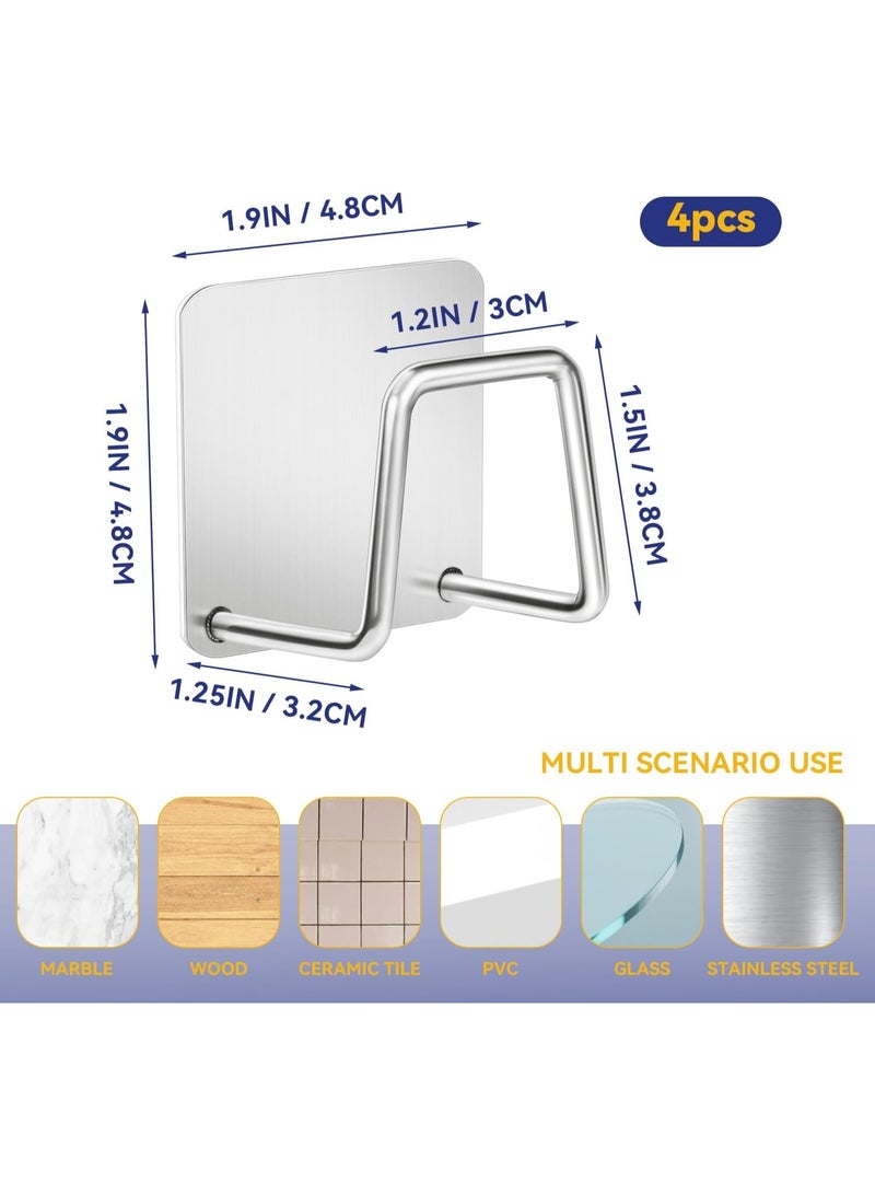 Hugifts Stainless Steel Sponge Holder for Kitchen Sink (2 Pack) | Rustproof, Waterproof, Adhesive Mount, Quick Drying, Suitable for Sink Accessories - Image 3