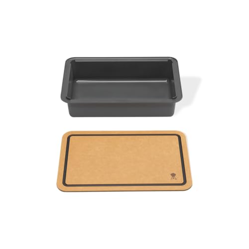 Weber Works Cutting Board Basin FoodSafe Grill Prep Station for Marinating Storing Transporting Food with DualSided Cutting Board Lid Grill Accessory - Image 1