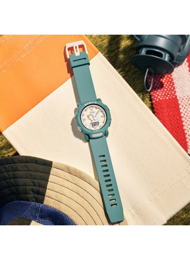 Casio Baby-G BGA-310RP-3ADR, Analog-Digital Watch, Teal Resin Band, Shock Resistant, 100M Water Resistance, LED Light, World Time, Stopwatch, Alarm - Image 4