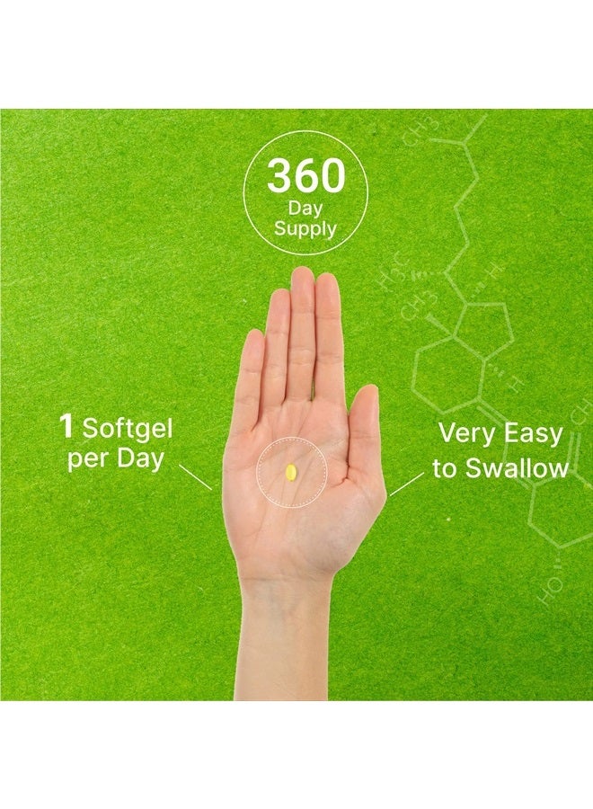 Eagleshine Vitamins عبوة 2 من فيتامين D3 K2 جيلاتين طري، 360 حبة، مركب 2-1، فيتامين D3 5000 وحدة دولية وفيتامين K2 MK7، يعزز صحة القلب والعظام والأسنان - سهل البلع جداً - Image 4