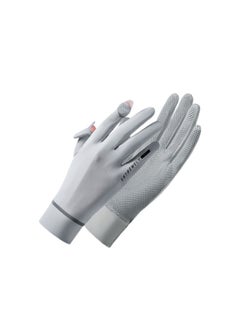 Generic Gloves for women with thin summer ice silk, UV resistant and non slip for outdoor cycling  - Image 1