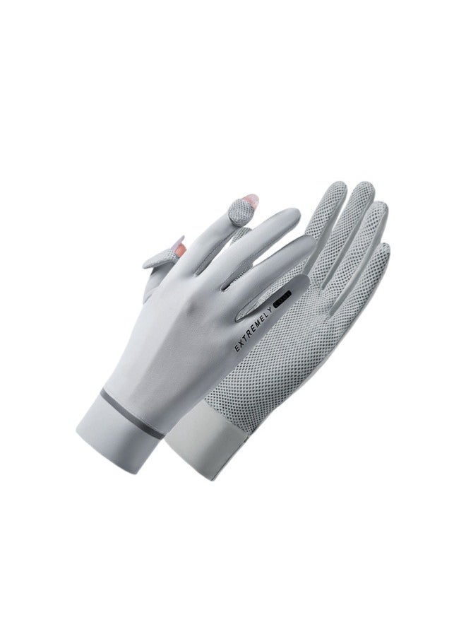 Generic Gloves for women with thin summer ice silk, UV resistant and non slip for outdoor cycling  - Image 1