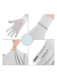 Generic Gloves for women with thin summer ice silk, UV resistant and non slip for outdoor cycling  - Image 3