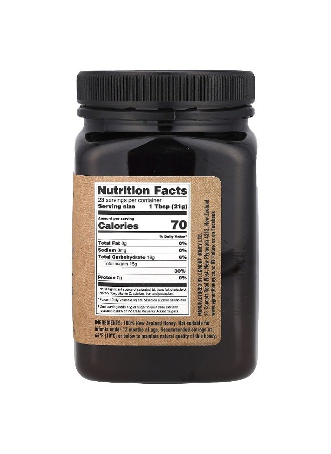 EGMONT HONEY Egmont Honey, Multifloral Manuka Honey, Raw And Unpasteurized, MGO 100+, 17.6 oz (500 g)  - Image 2