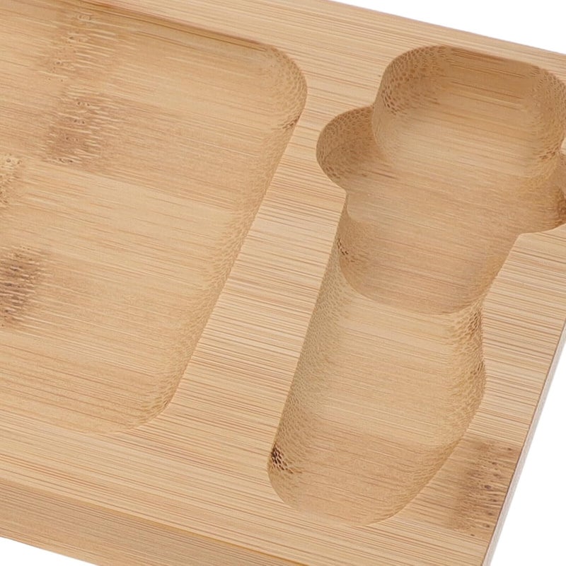 Wood Butter Dish with Lid and Dual Knife Set Large Butter Storage Box with Dome Cover Natural Wood Tray for Kitchen Countertop Use - Image 3