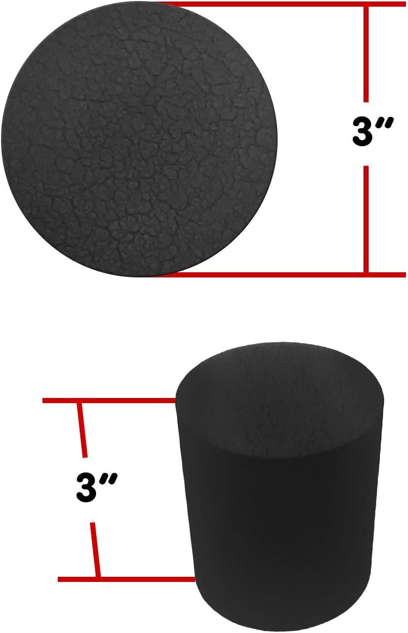 Xcel Florist Foam Floral Foam Blocks - Reusable, Weather Resistant Styrofoam for Artificial Flowers (Black 3" Round x 3" Thick - 10 Pack) - Image 2