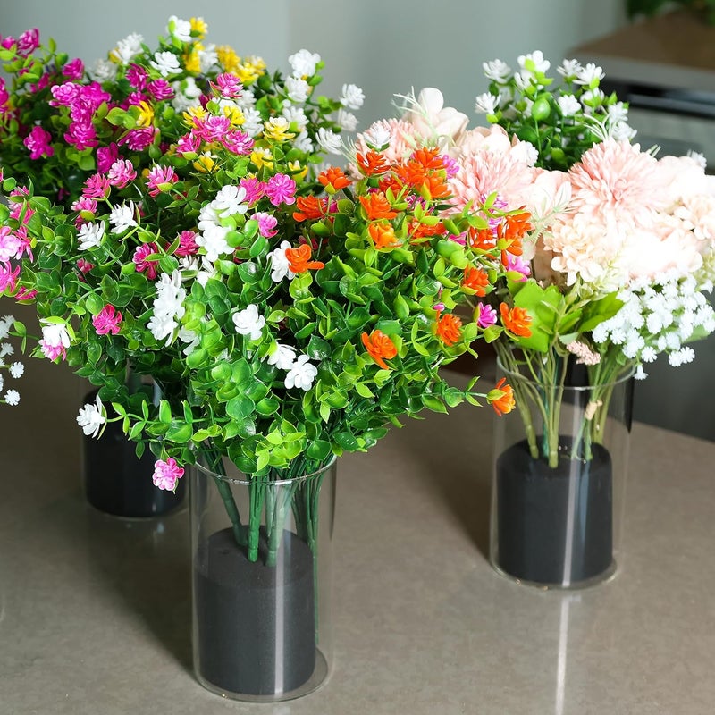 Xcel Florist Foam Floral Foam Blocks - Reusable, Weather Resistant Styrofoam for Artificial Flowers (Black 3" Round x 3" Thick - 10 Pack) - Image 3