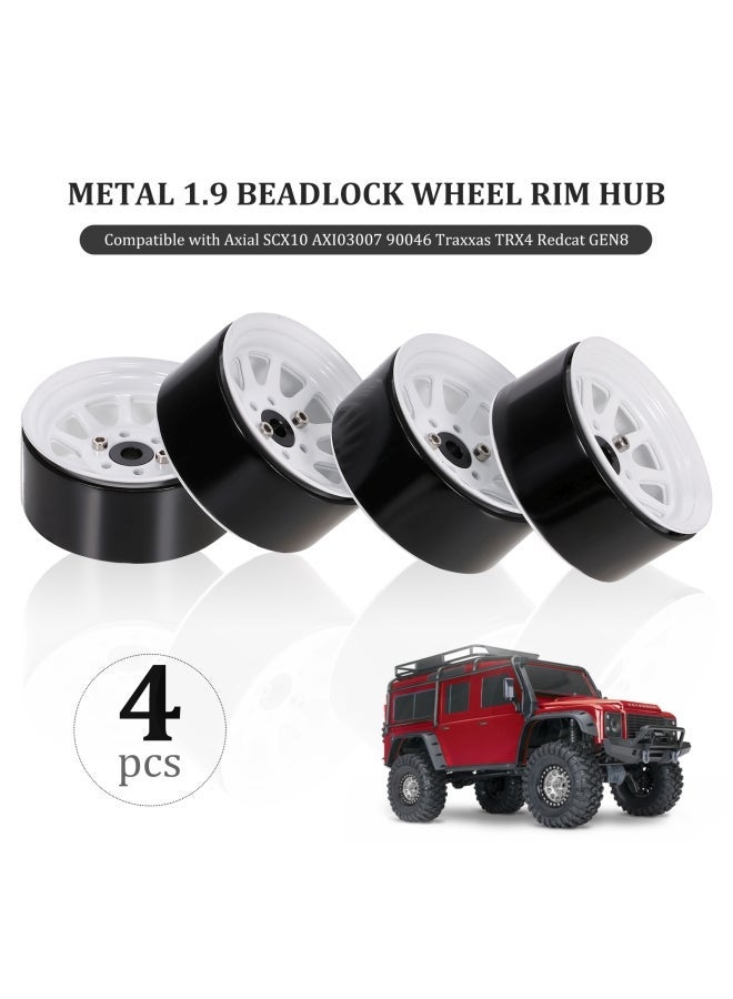 NIBEMINENT 4-Piece Wheel Rim Hub Set For Traxxas TRX4 Redcat RC Car - Image 3