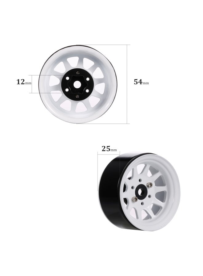 NIBEMINENT 4-Piece Wheel Rim Hub Set For Traxxas TRX4 Redcat RC Car - Image 2