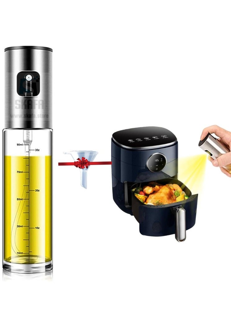 SKAFA Oil Spray Bottle | Olive Oil Sprayer Spray Bottle | Oil Sprayer | Oil Sprayer Dispenser Set for BBQ, Cooking, Salad 100ML - Image 1
