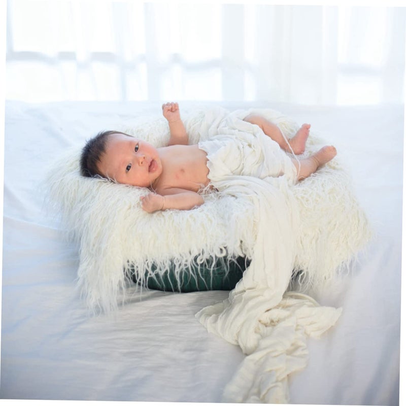 Soft White Photography Blanket 60x70cm Newborn Photo Props Cozy Background Mat - Image 4