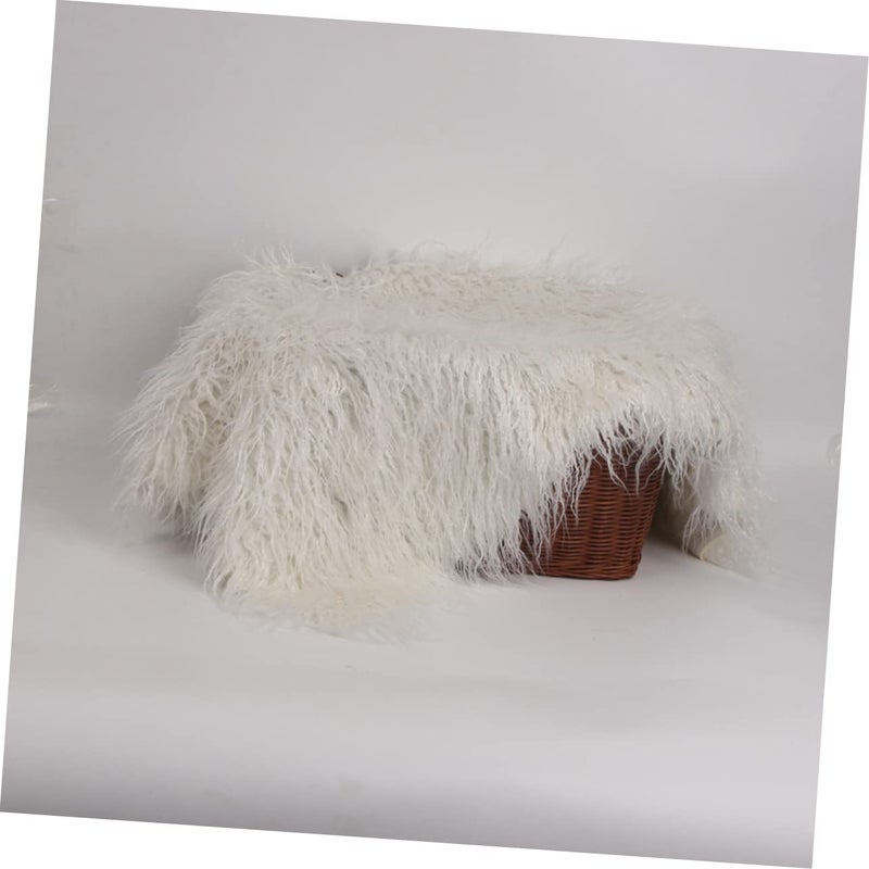 Soft White Photography Blanket 60x70cm Newborn Photo Props Cozy Background Mat - Image 5