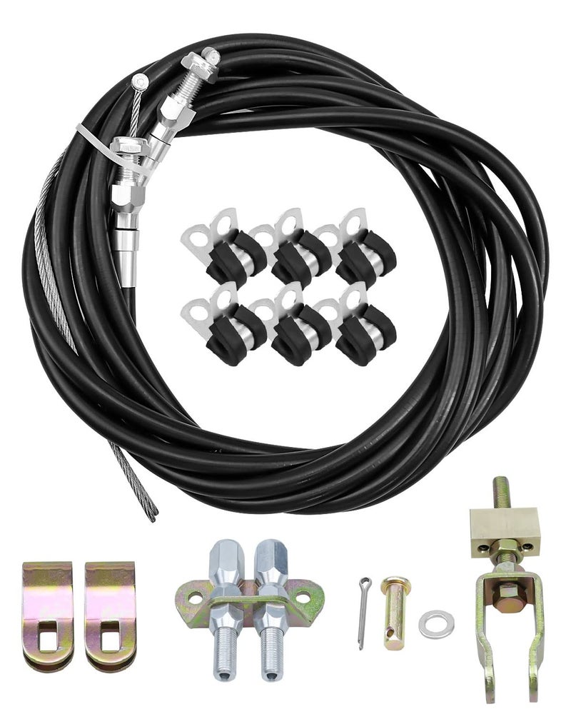 AUGREX 330-9371 Parking Brake Cable Kit Fit for Wilwood 110" Long Cables with a 97" Long Sheath, Universal Emergency Brake Cable Repair Kit - Image 1