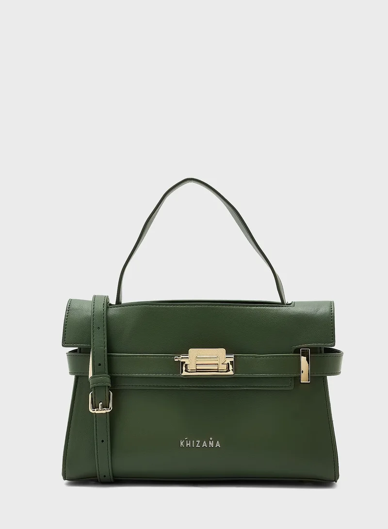 Khizana Clasp Satchel Bag