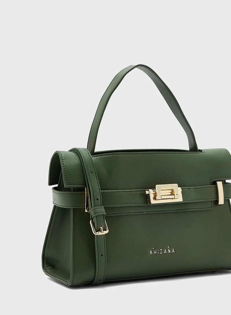 Khizana Clasp Satchel Bag