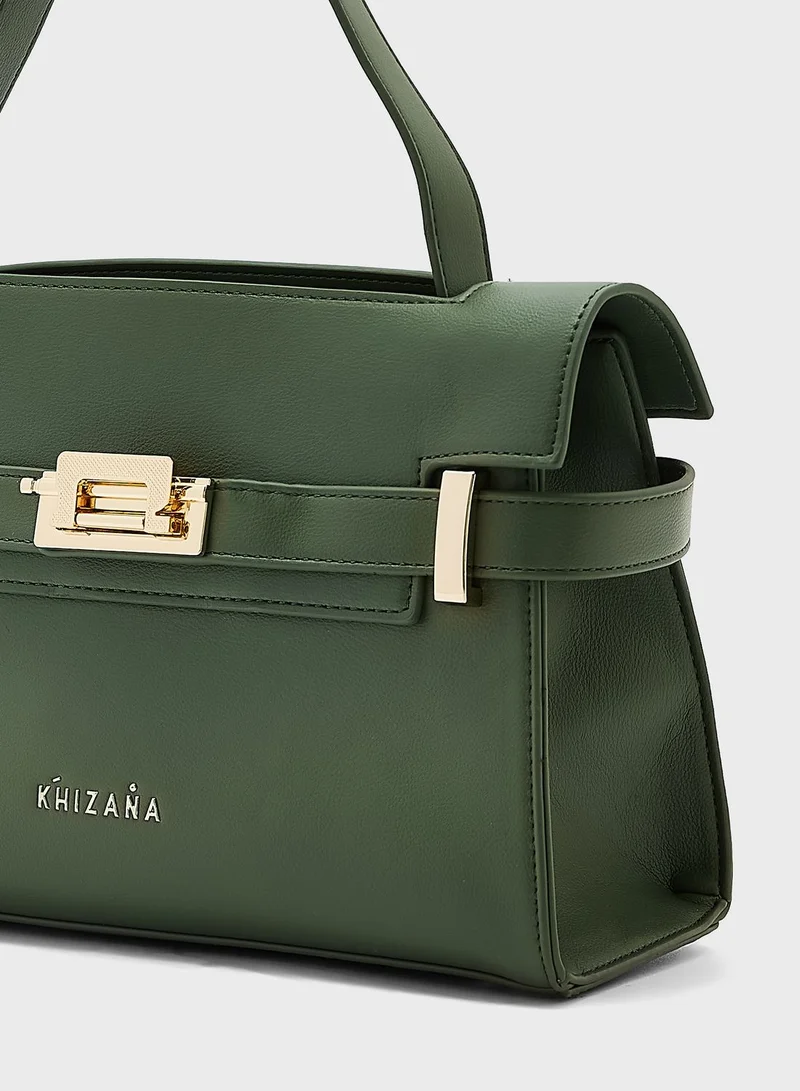 Khizana Clasp Satchel Bag