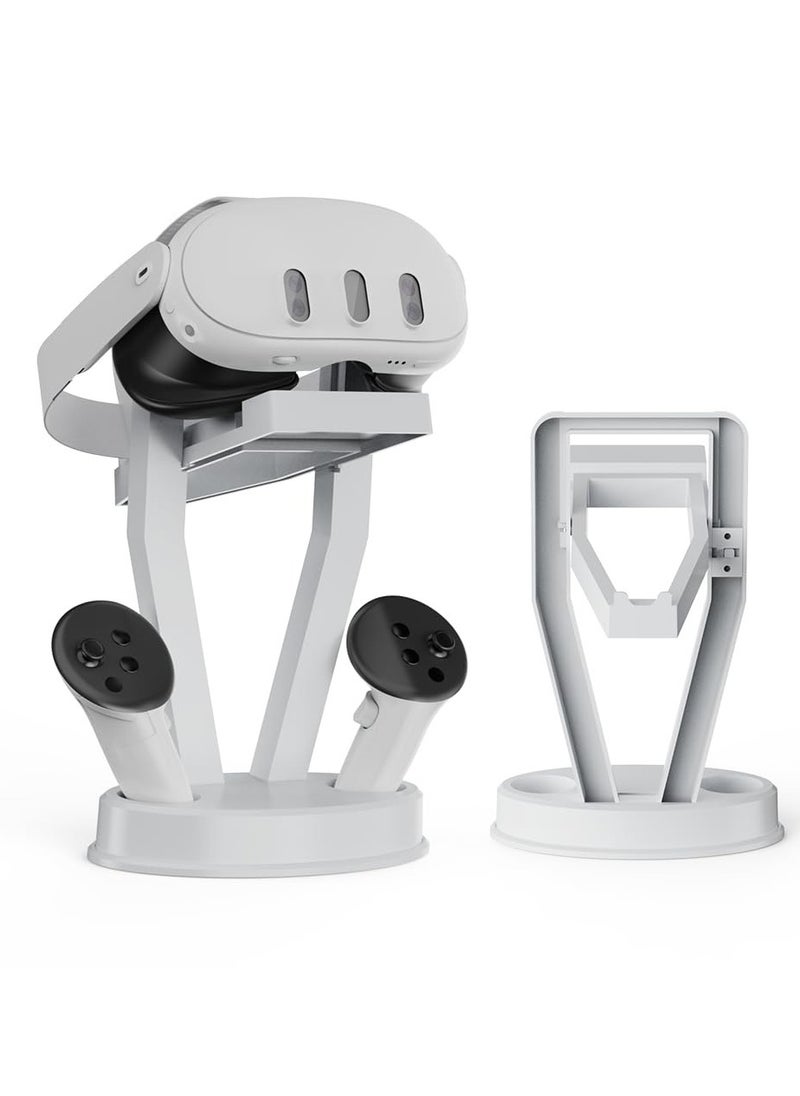 Excefore Stand Compatible with Quest 3/Quest 2/VR Headset and Touch Controllers,Storage and Display Table Stand Suitable for Rift/Rift S/GO, White  - Image 1