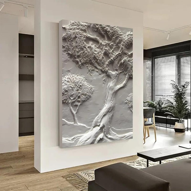 Marktna One piece of printed canvas wall art in a plaster painting design with a hollow frame, measuring (60×90). - Image 2