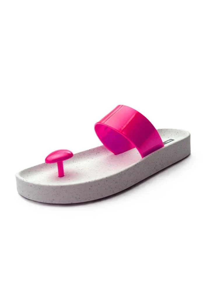 Voices Smooth Stone Women'S Anti Slip Sole  Colored Strap Sandals - White/Pink