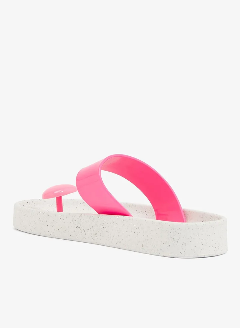 Voices Smooth Stone Women'S Anti Slip Sole  Colored Strap Sandals - White/Pink