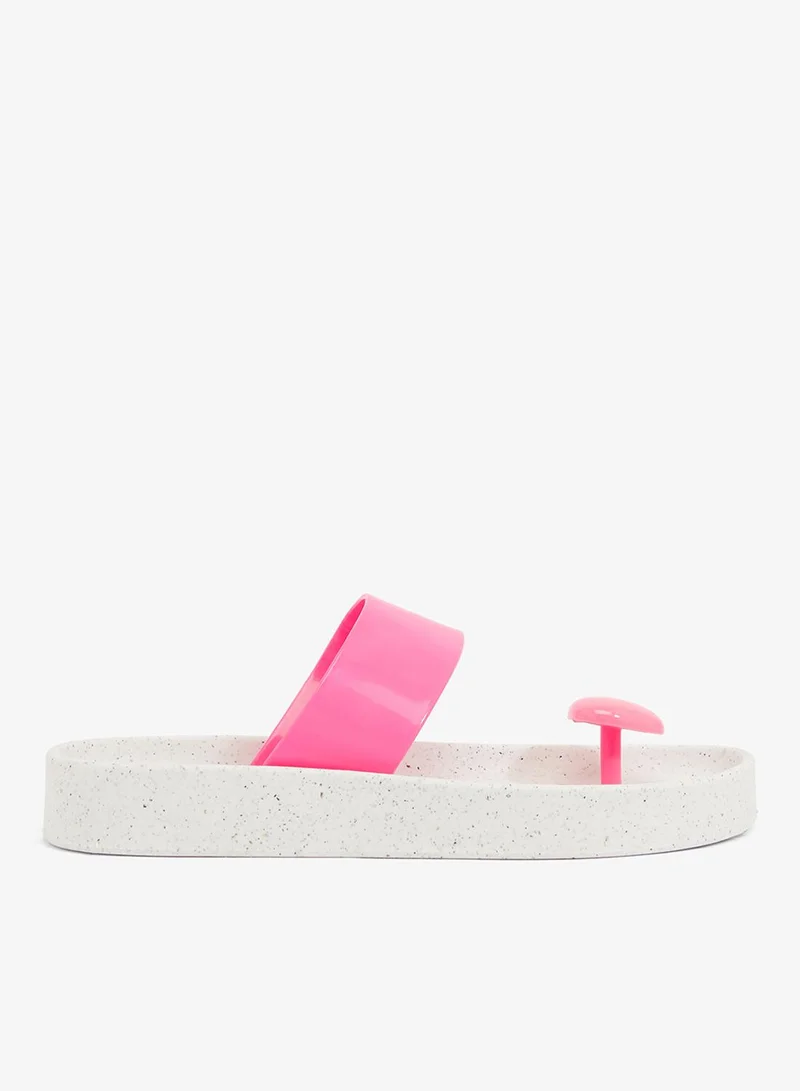 Smooth Stone Women'S Anti Slip Sole  Colored Strap Sandals - White/Pink