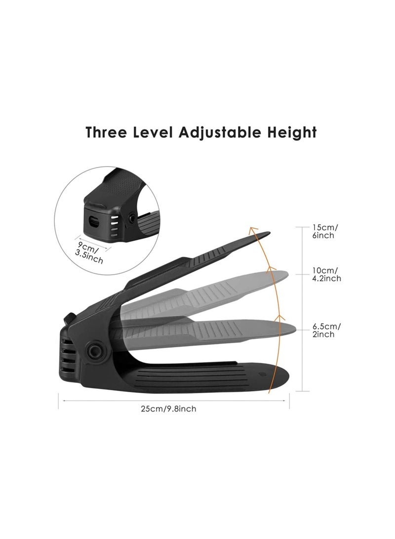 Cool Baby Set Of 9Pcs Black Shoe Slots Organizer Display Rack Space Saver Shoe Rack Holder - Image 5